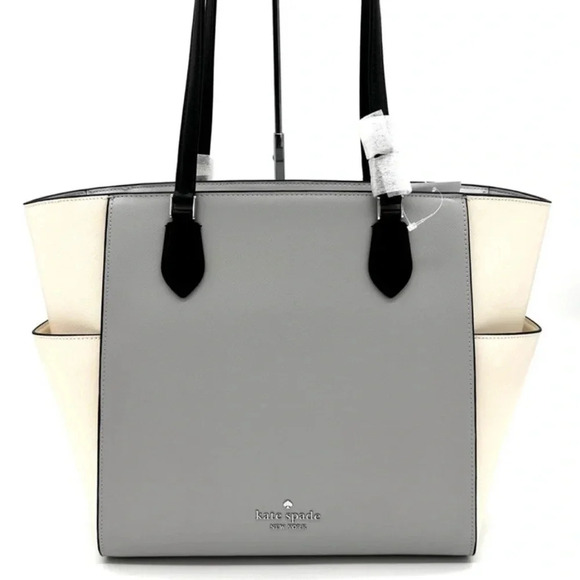 Kate Spade Large Madison Laptop Tote White/Grey - Picture 1 of 10